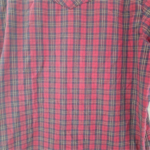 Vintage Wrangler Pearl Snap Western Shirt XL Red Plaid Cowboy Rodeo Rockabilly - Picture 4 of 13